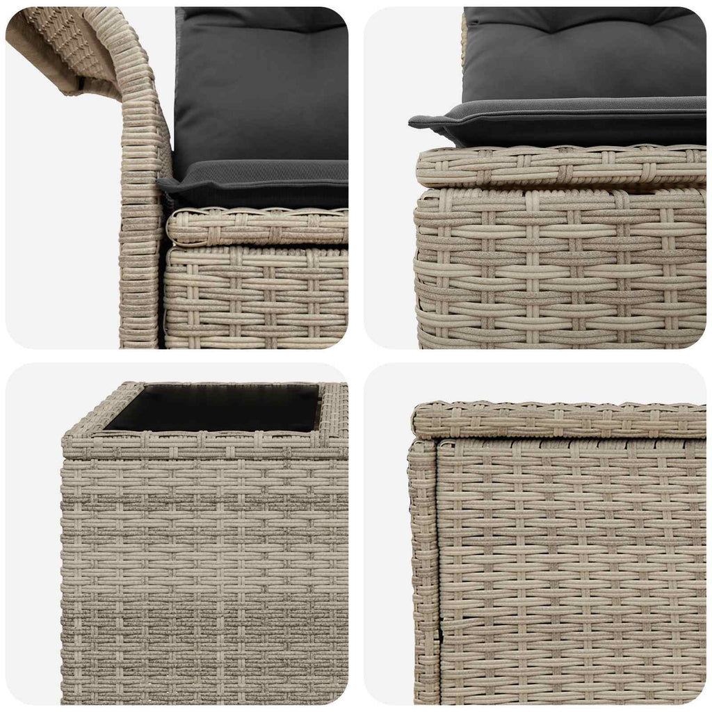 vidaXL Zestaw Sof 6 pcs 4-Liczba miejsc Jasnoszary i ciemnoszary