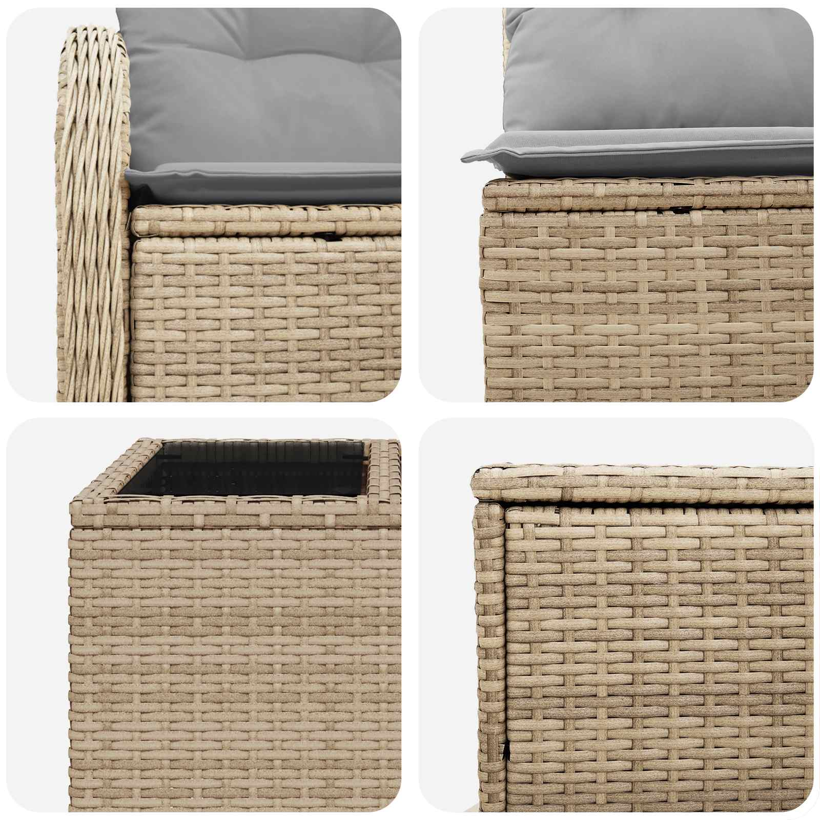 vidaXL Zestaw Sof 6 szt. Beżowy i jasnoszary