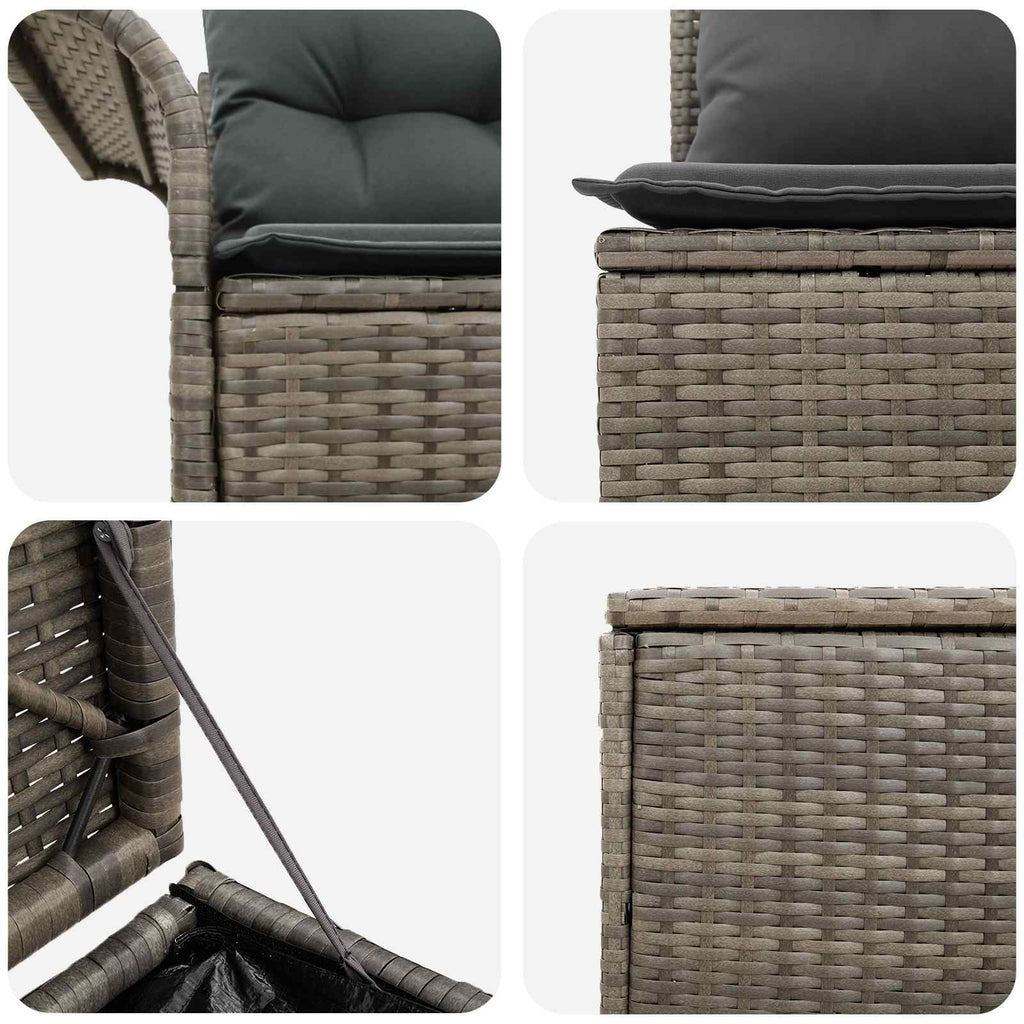 vidaXL Zestaw Sof 5 szt. Szary i ciemnoszary