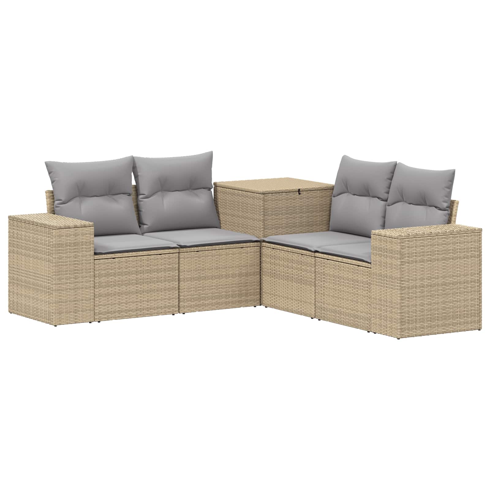 vidaXL Zestaw Sof 5 szt. Beżowy i jasnoszary
