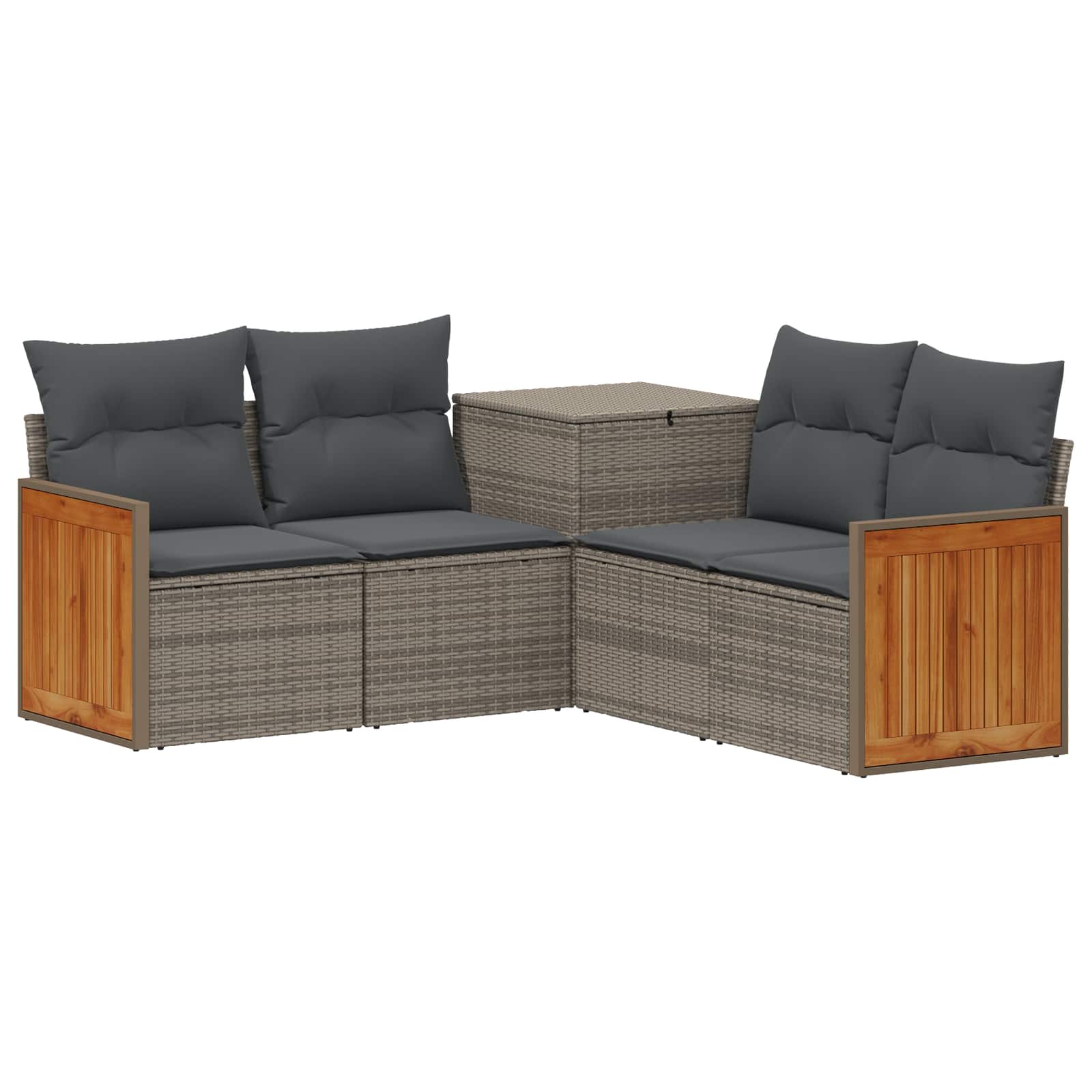 vidaXL Zestaw Sof 5 szt. Szary i ciemnoszary
