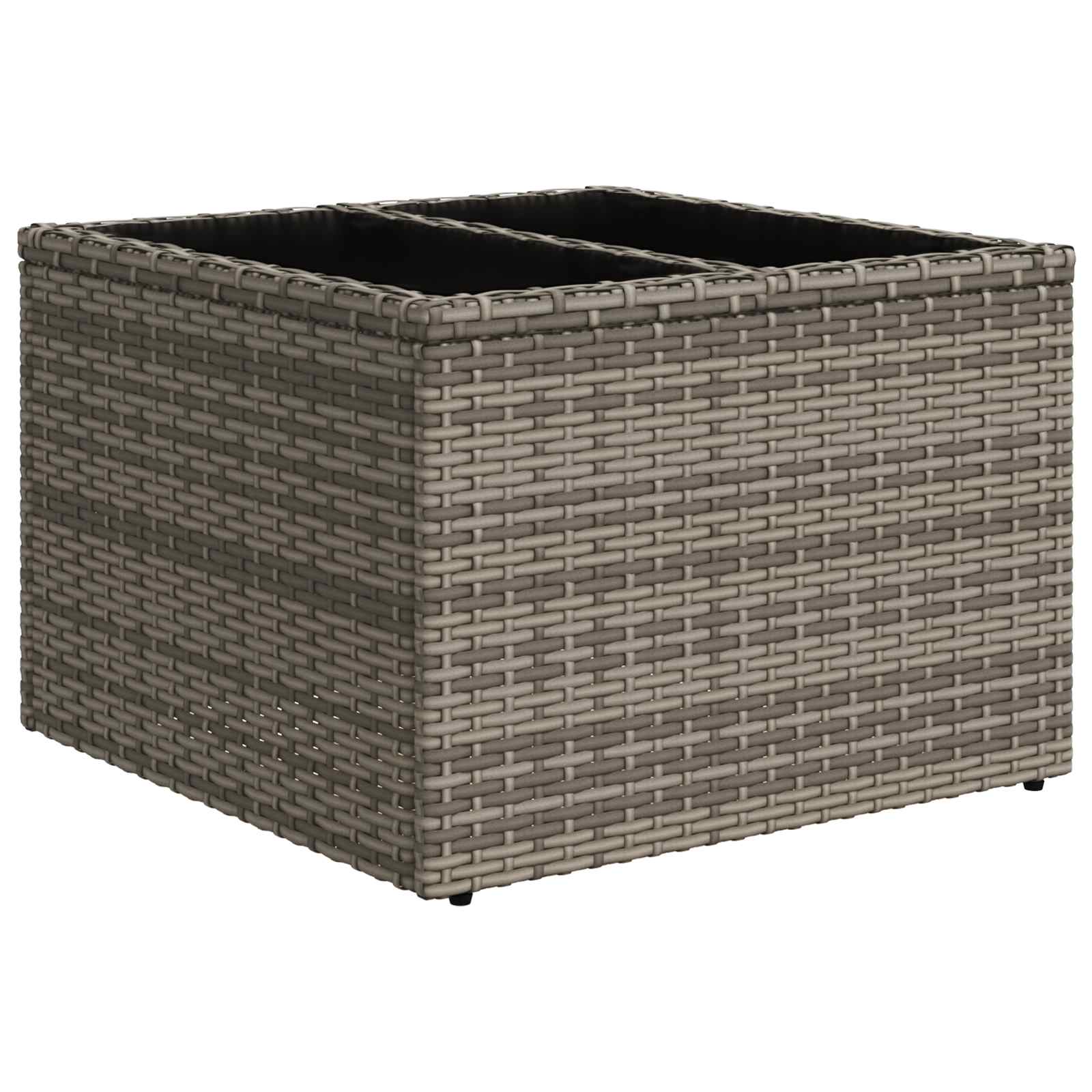 vidaXL Zestaw Sof 8 szt. Szary i granatowy Rattan polietylenowy i stal