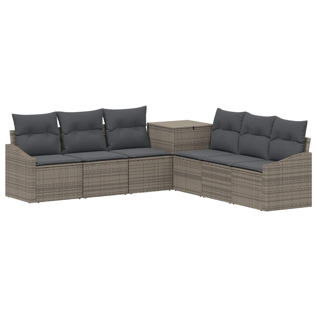 vidaXL Zestaw Sof 7 pcs Szary i ciemnoszary