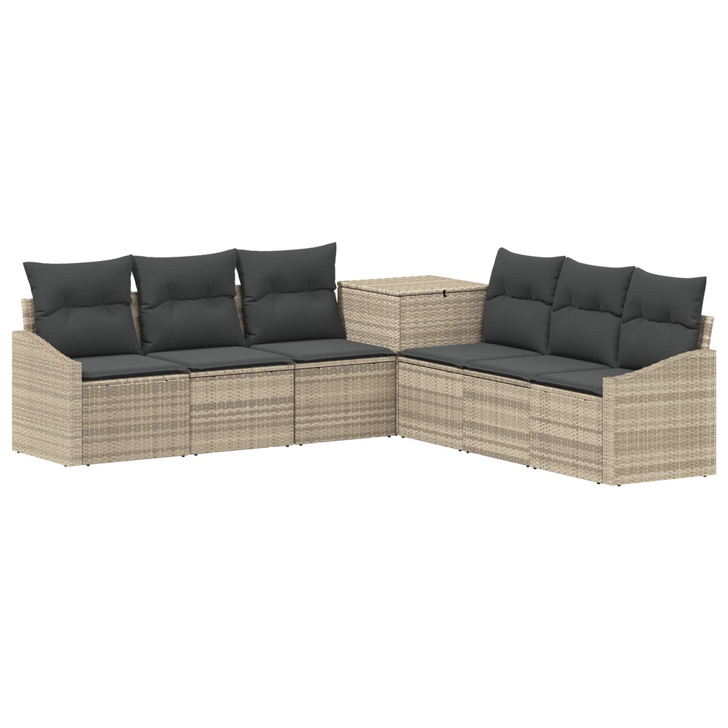 vidaXL Zestaw Sof 7 pcs Jasnoszary i ciemnoszary
