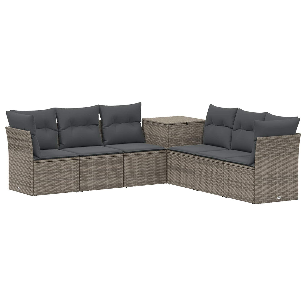 vidaXL Zestaw Sof 7 pcs Szary i ciemnoszary