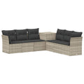 vidaXL Zestaw Sof 7 pcs Jasnoszary i ciemnoszary