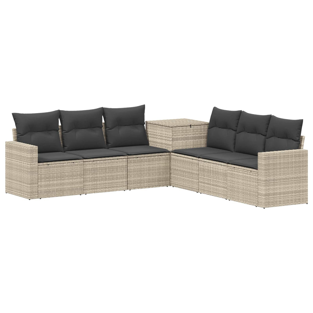 vidaXL Zestaw Sof 7 pcs Jasnoszary i ciemnoszary