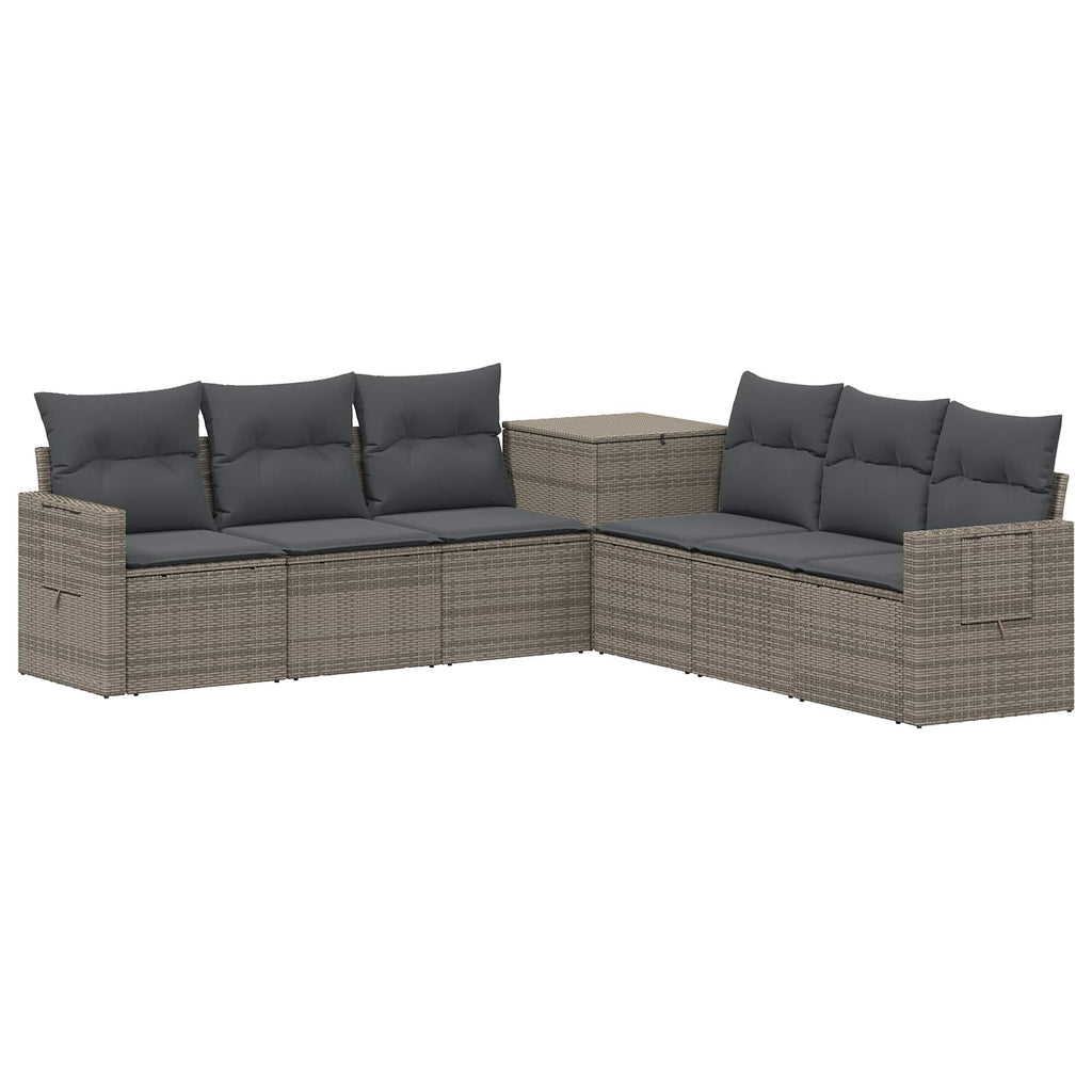 vidaXL Zestaw Sof 7 pcs Szary i ciemnoszary