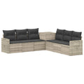 vidaXL Zestaw Sof 7 pcs Jasnoszary i ciemnoszary