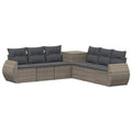 vidaXL Zestaw Sof 7 pcs Szary i ciemnoszary