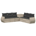 vidaXL Zestaw Sof 7 pcs Jasnoszary i ciemnoszary