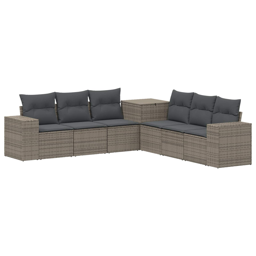 vidaXL Zestaw Sof 7 pcs Szary i ciemnoszary