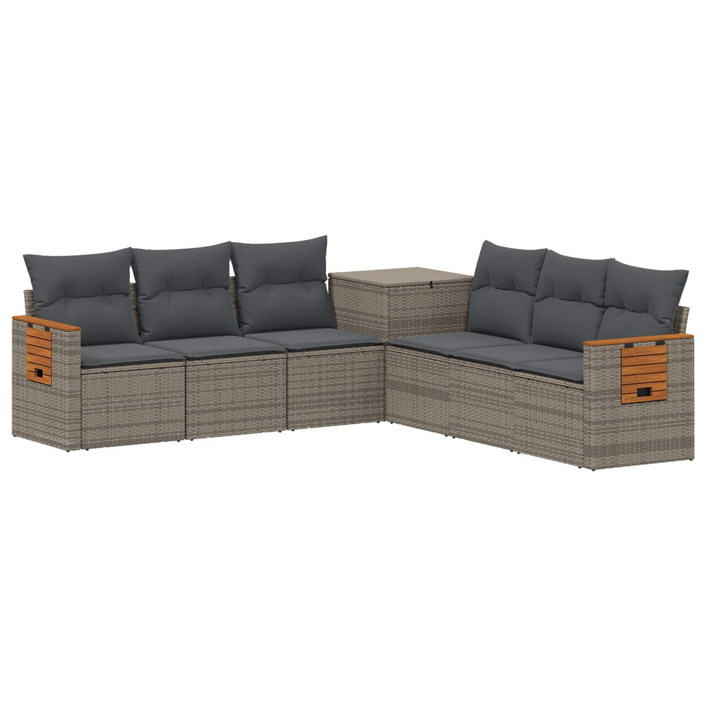 vidaXL Zestaw Sof 7 pcs Szary i ciemnoszary