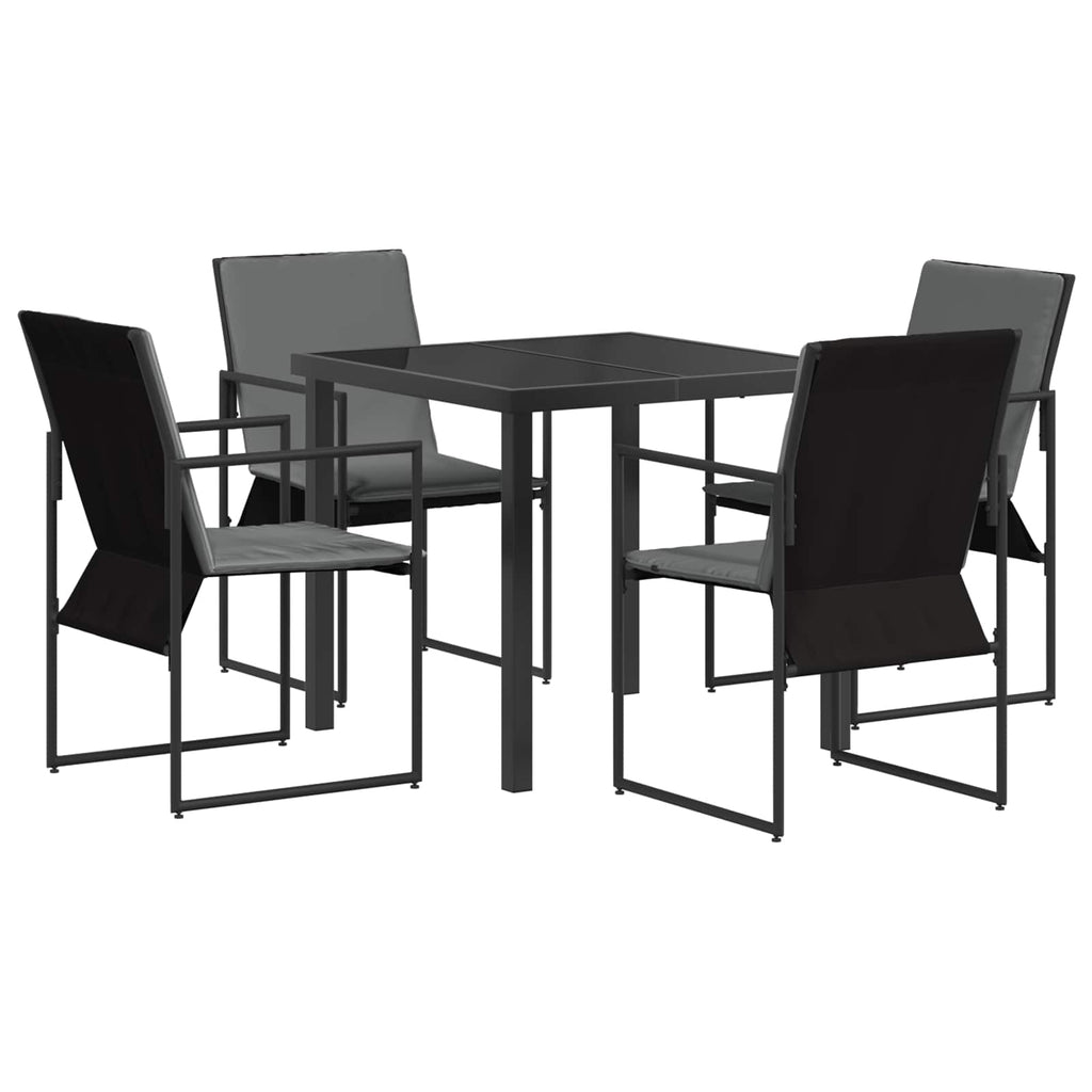 vidaXL Zestaw do jadalni w ogrodzie 5 pcs Czarny i antracyt