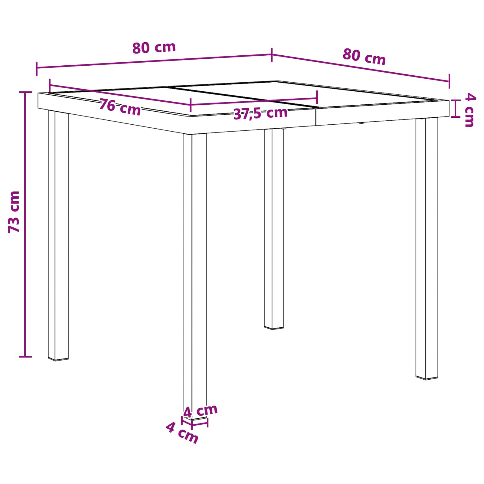 vidaXL Zestaw do jadalni w ogrodzie 5 pcs Czarny i antracyt