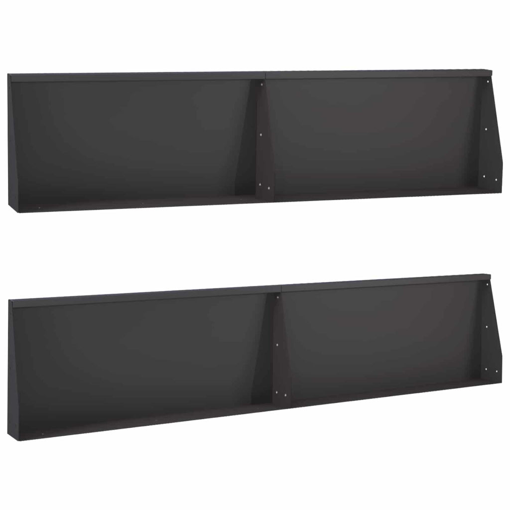 vidaXL Mur oporowy 4 szt. 100 x 12 x 30 cm Stal Czarny