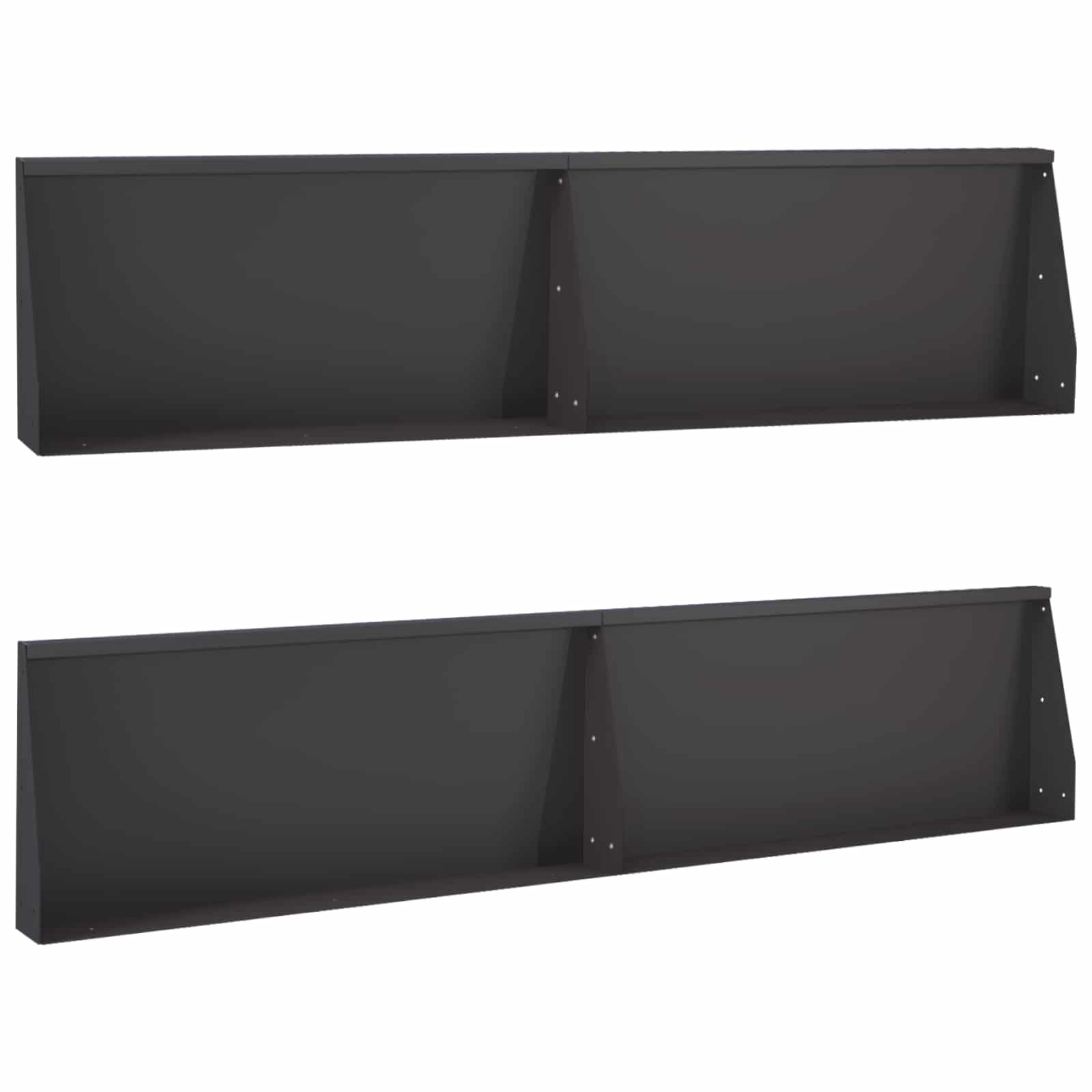 vidaXL Mur oporowy 4 szt. 100 x 12 x 30 cm Stal Czarny