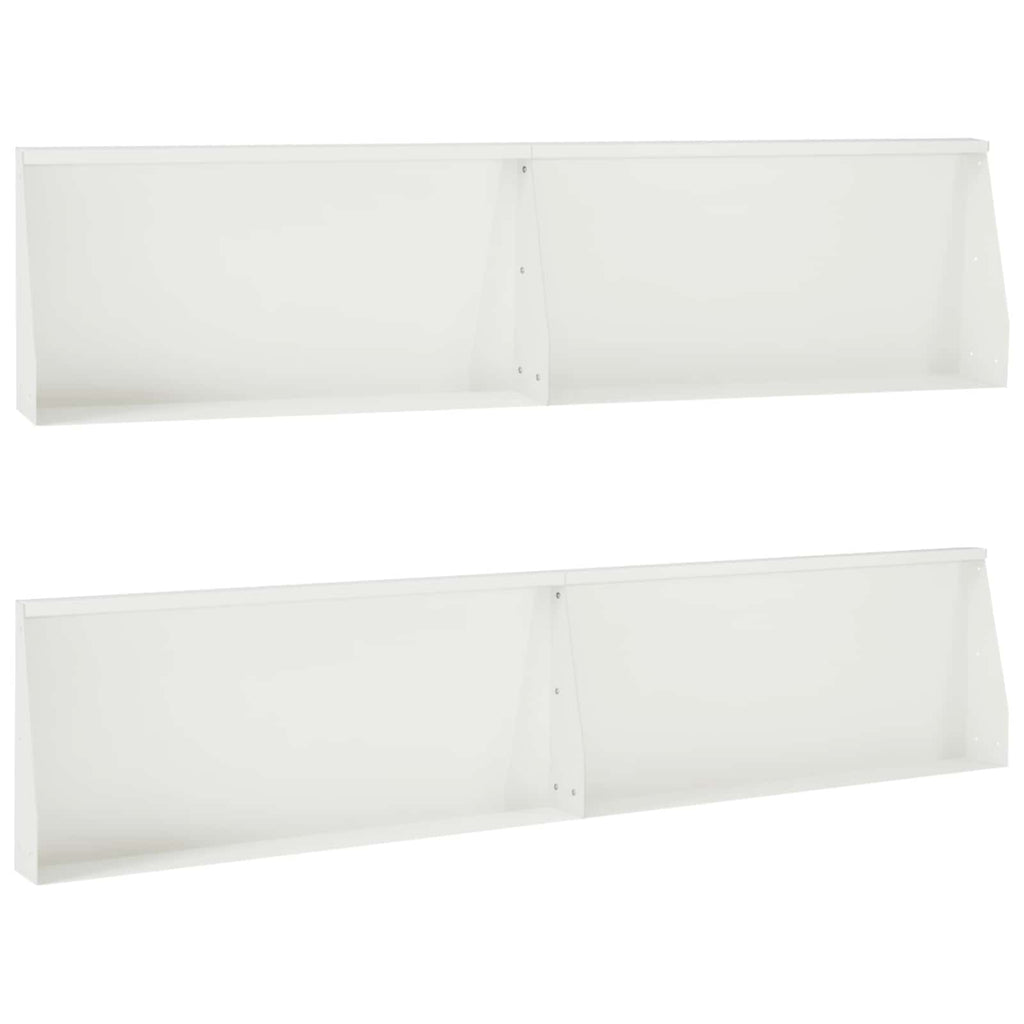 vidaXL Mur oporowy 4 szt. 100 x 12 x 30 cm Stal Biały
