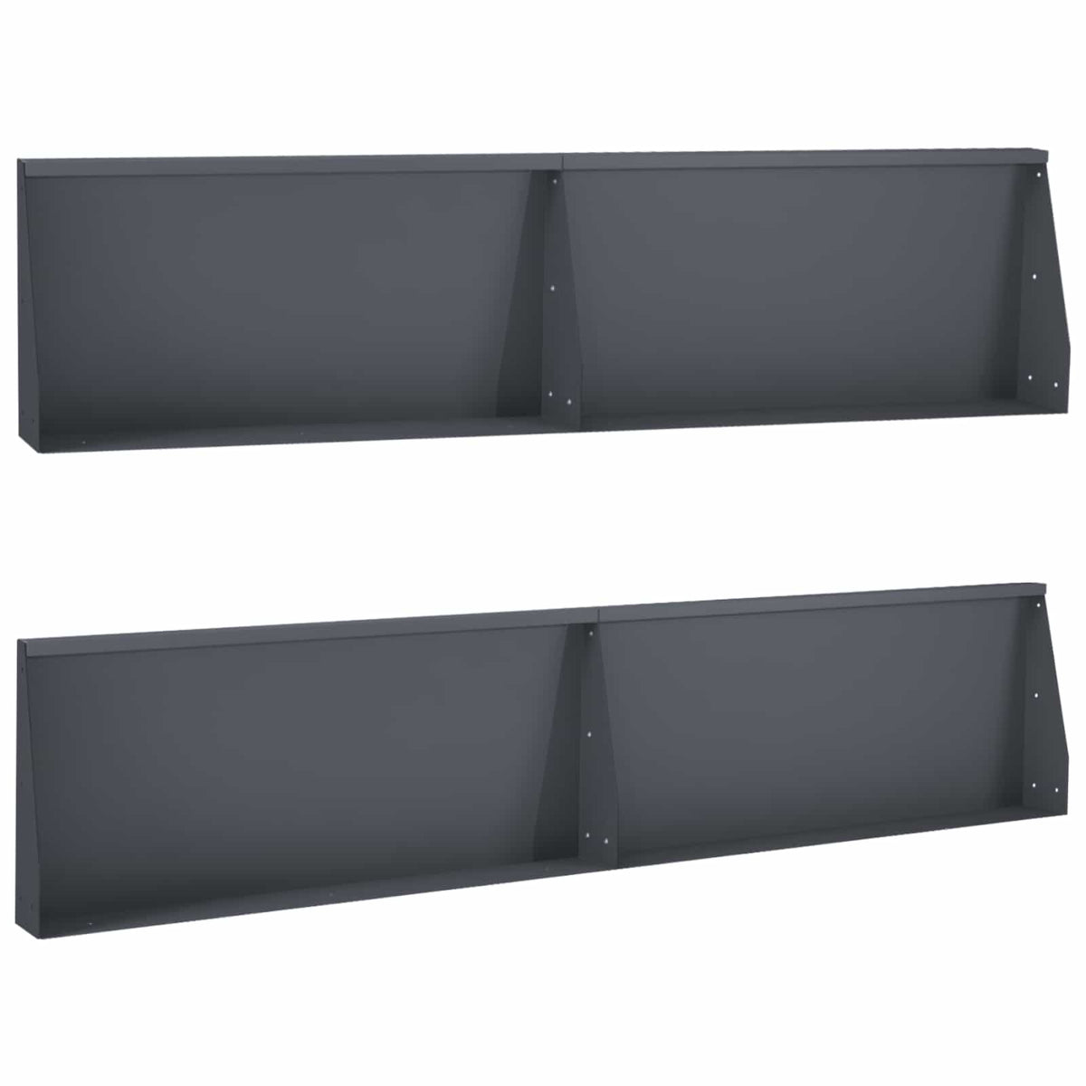 vidaXL Mur oporowy 4 szt. 100 x 12 x 30 cm Stal antracytowy