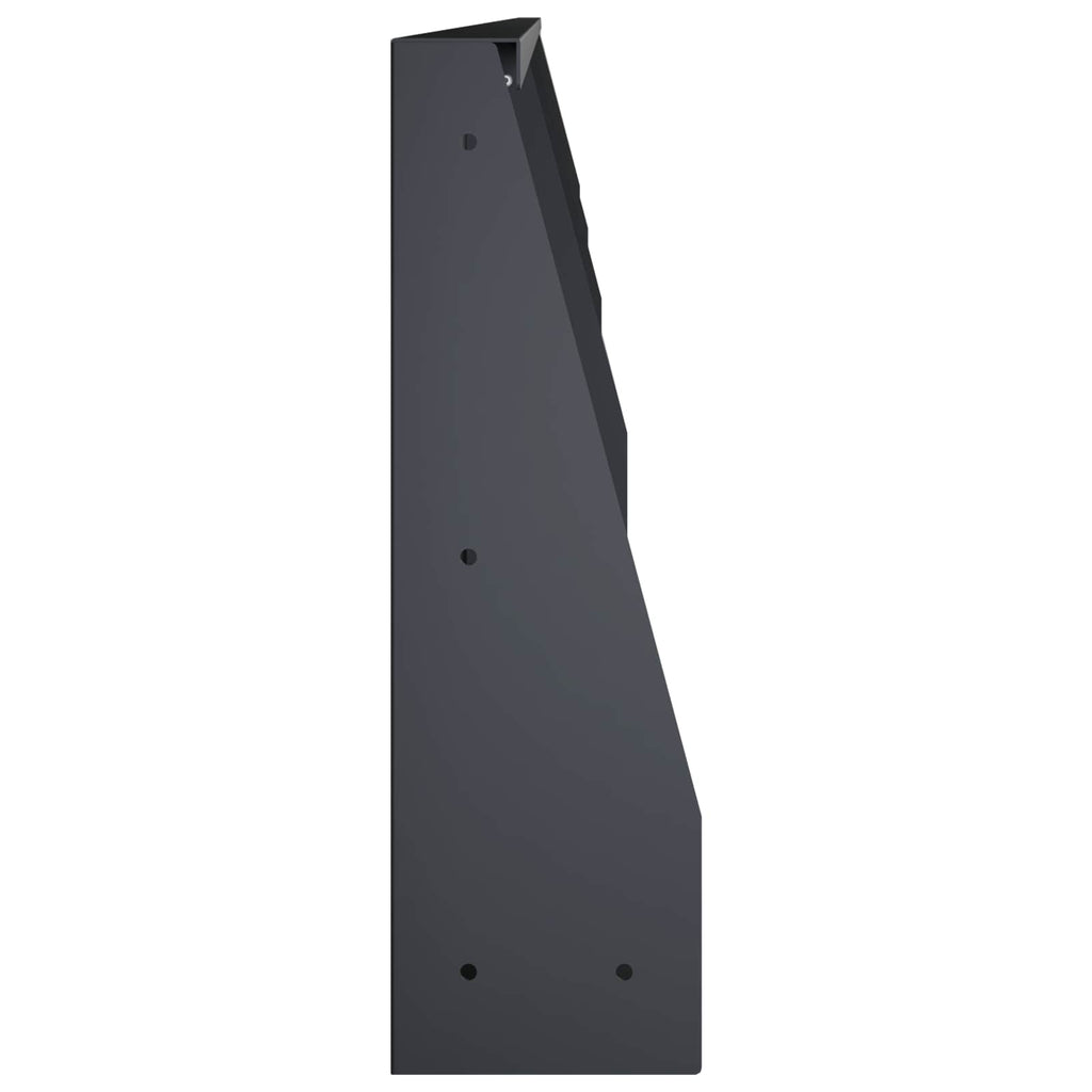 vidaXL Mur oporowy 4 szt. 100 x 12 x 30 cm Stal antracytowy