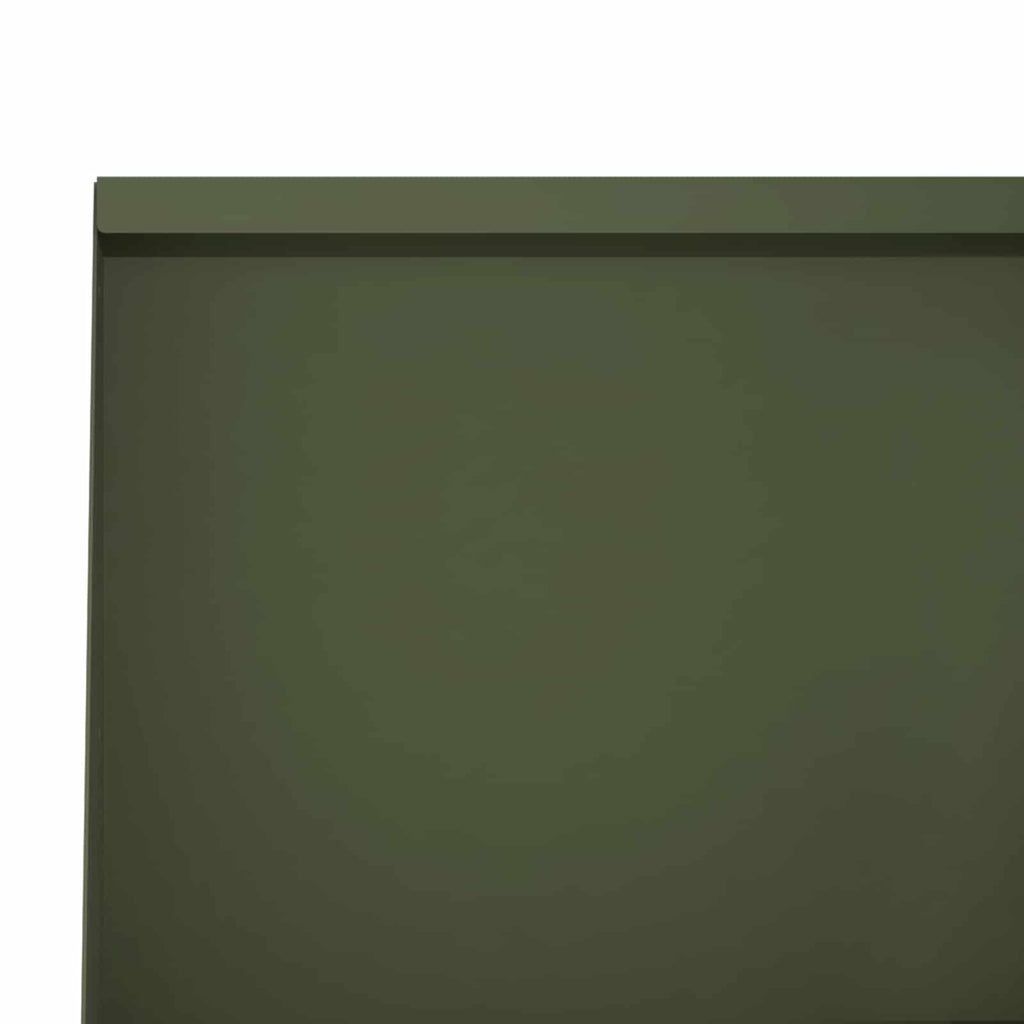 vidaXL Mur oporowy 4 szt. 100 x 12 x 30 cm Stal Oliwkowy zielony