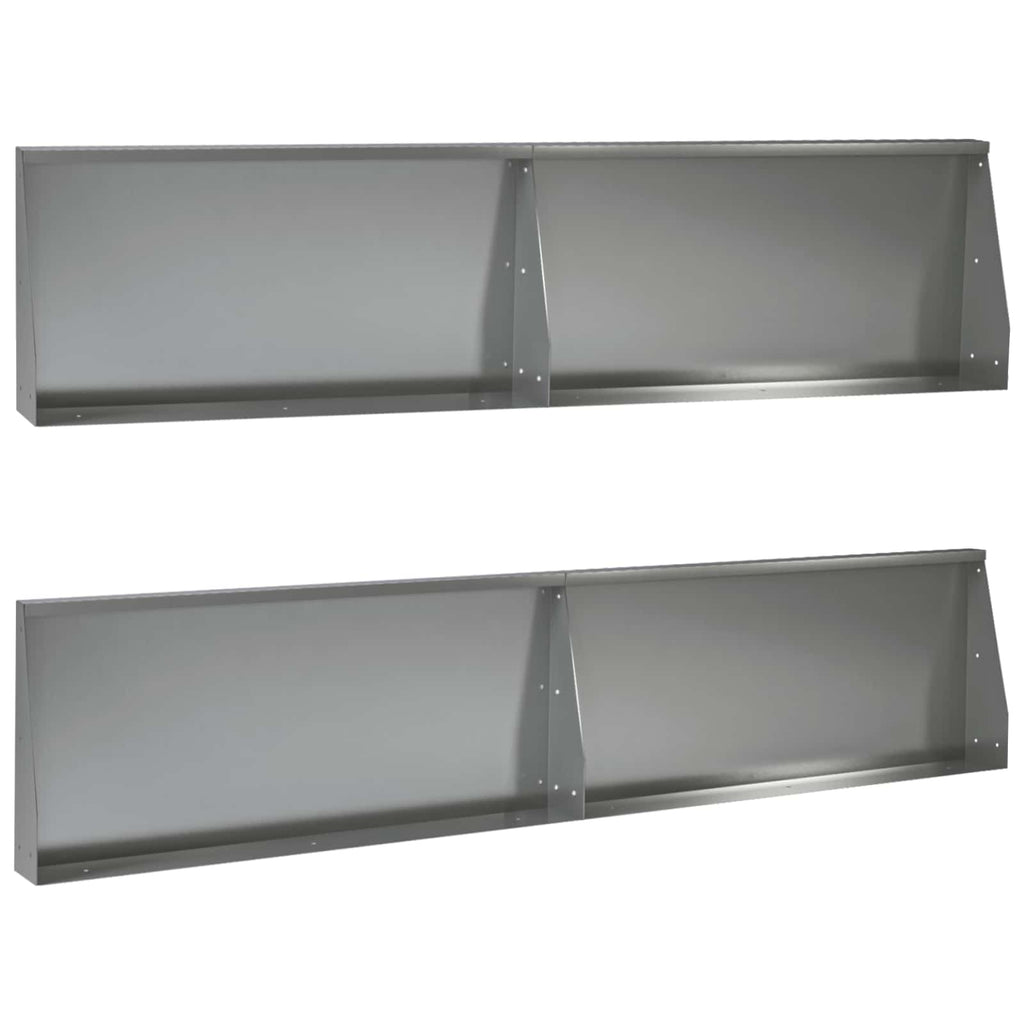 vidaXL Mur oporowy 4 szt. 100 x 12 x 30 cm Stal ocynkowana srebrny
