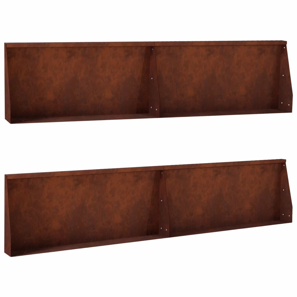 vidaXL Mur oporowy 4 szt. 100 x 12 x 30 cm Stal kortenowska Rdzawy