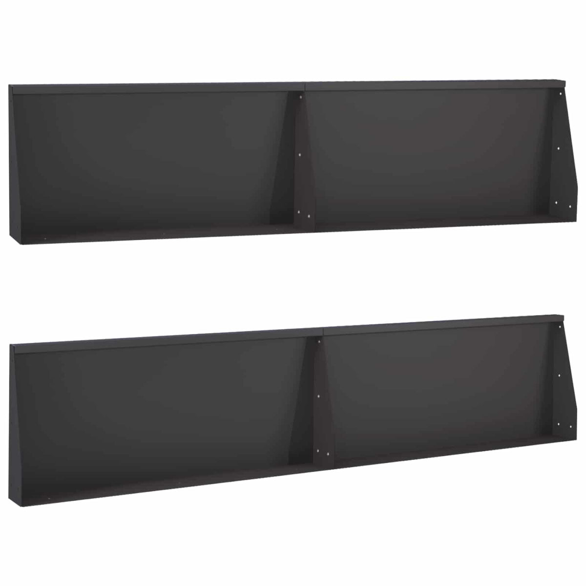vidaXL Mur oporowy 4 szt. 100 x 12 x 40 cm Stal Czarny