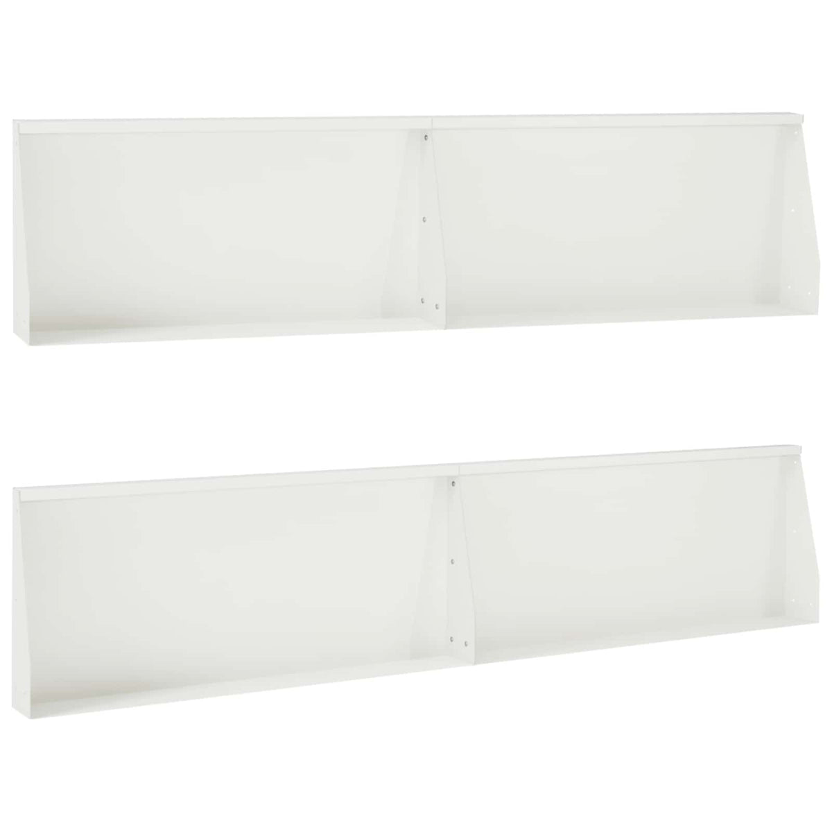 vidaXL Mur oporowy 4 szt. 100 x 12 x 40 cm Stal Biały