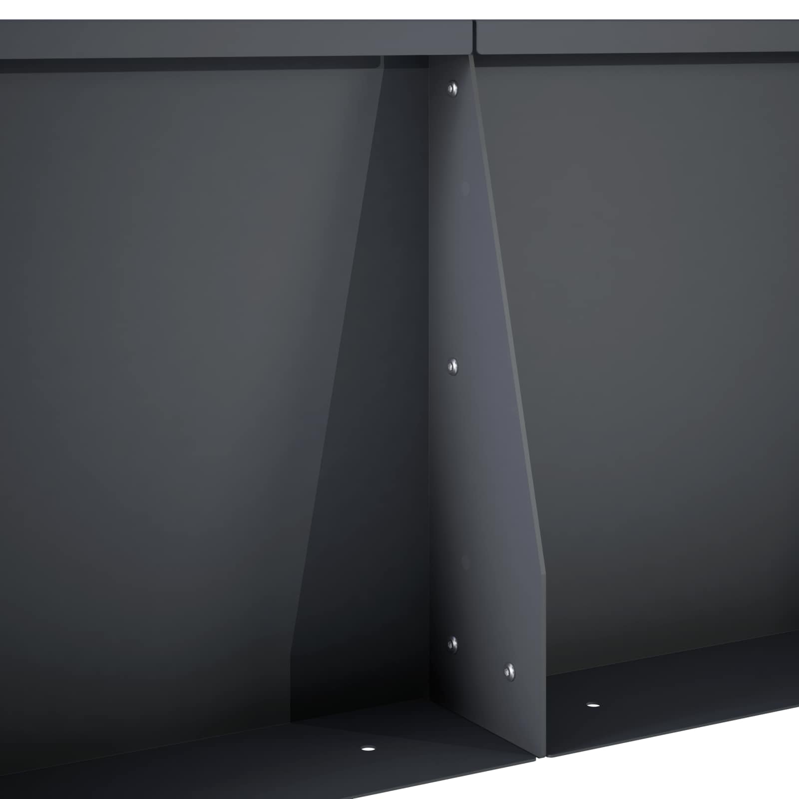 vidaXL Mur oporowy 4 szt. 100 x 12 x 40 cm Stal antracytowy