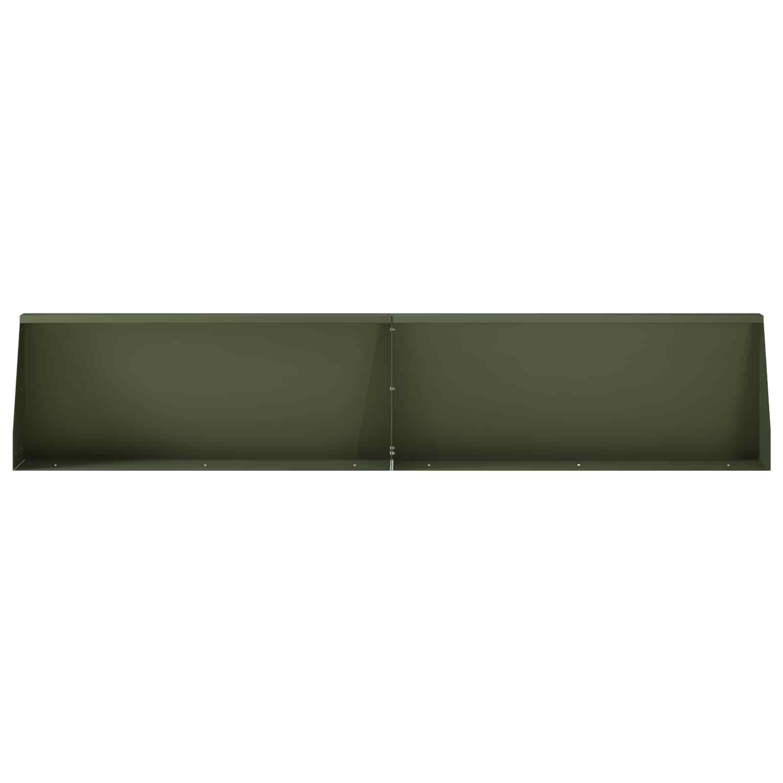 vidaXL Mur oporowy 4 szt. 100 x 12 x 40 cm Stal Oliwkowy zielony