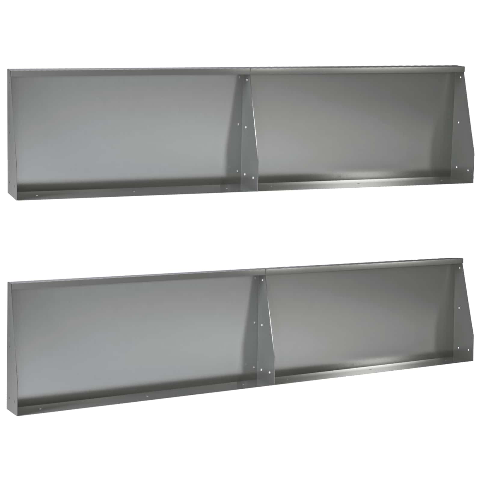 vidaXL Mur oporowy 4 szt. 100 x 12 x 40 cm Stal ocynkowana srebrny
