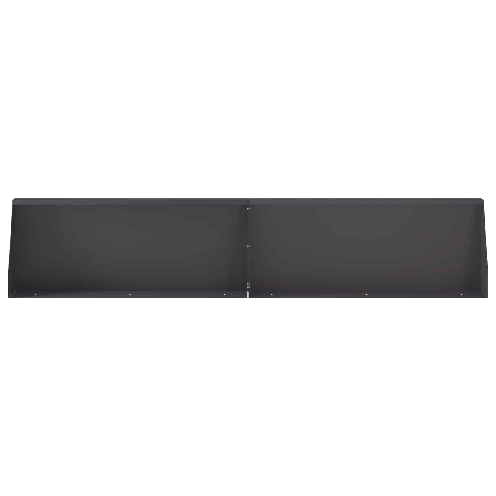 vidaXL Mur oporowy 4 szt. 100 x 12 x 50 cm Stal Czarny