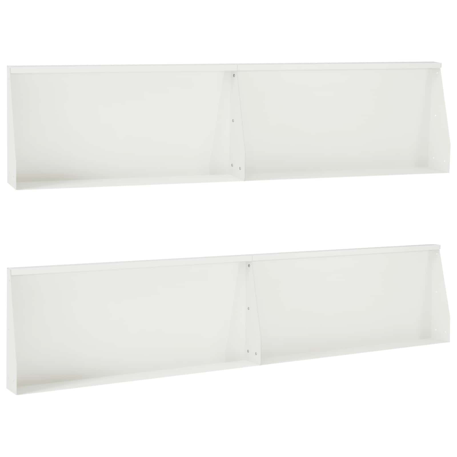 vidaXL Mur oporowy 4 szt. 100 x 12 x 50 cm Stal Biały
