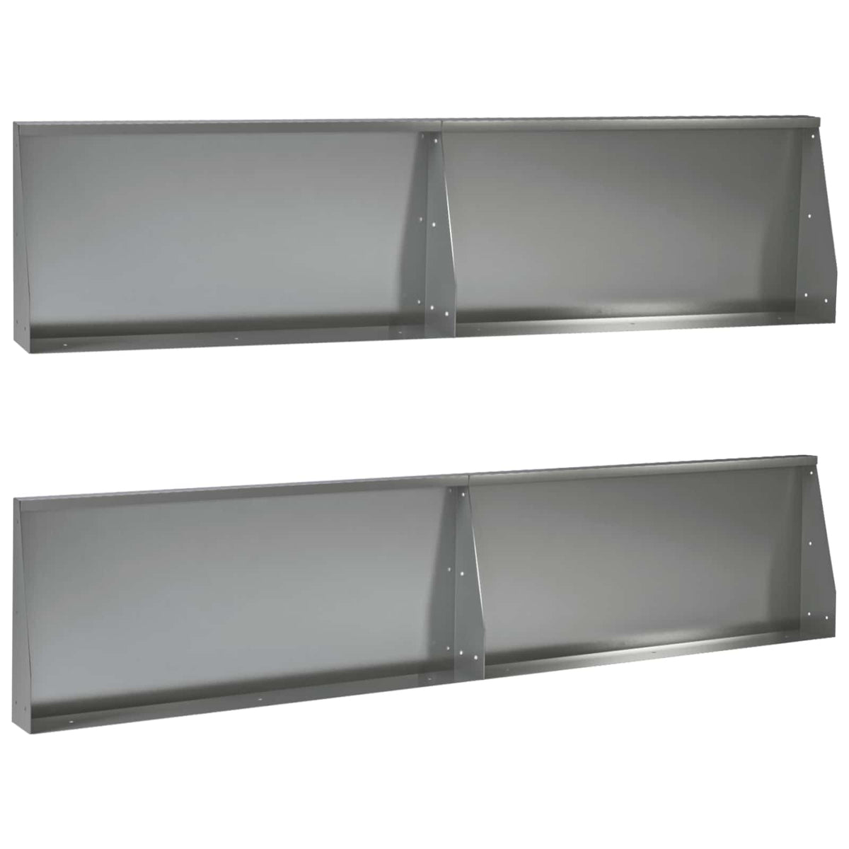 vidaXL Mur oporowy 4 szt. 100 x 12 x 50 cm Stal ocynkowana srebrny