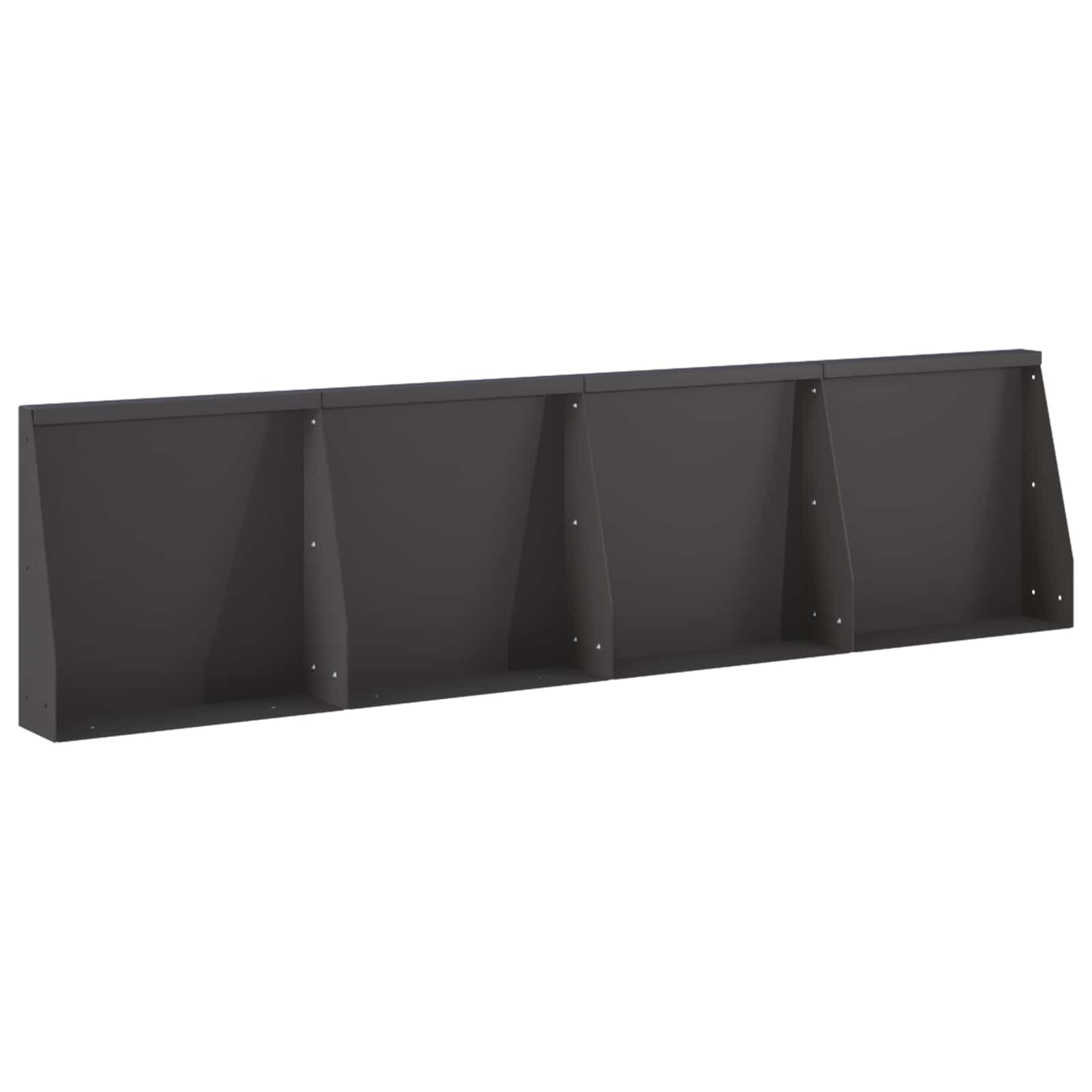 vidaXL Mur oporowy 4 szt. 40 x 12 x 30 cm Stal Czarny