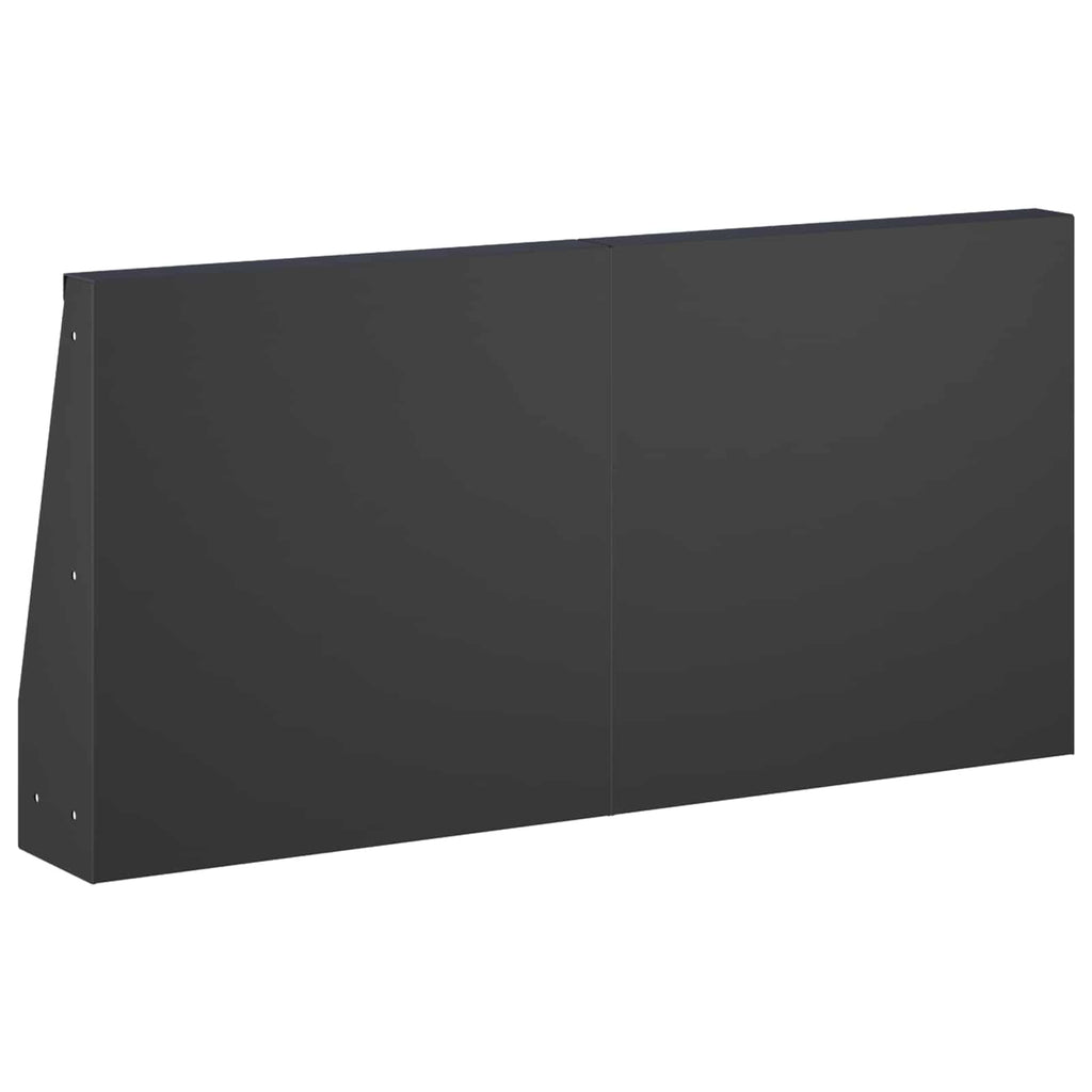 vidaXL Mur oporowy 4 szt. 40 x 12 x 30 cm Stal Czarny