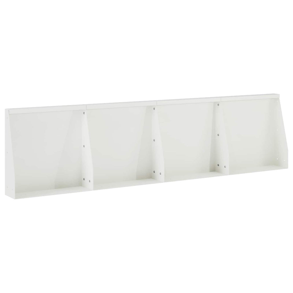 vidaXL Mur oporowy 4 szt. 40 x 12 x 30 cm Stal Biały