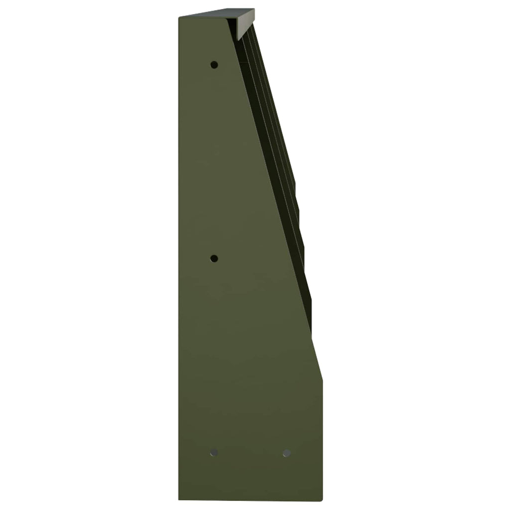 vidaXL Mur oporowy 4 szt. 40 x 12 x 30 cm Stal Oliwkowy zielony