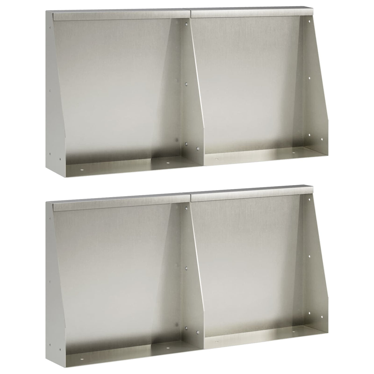 vidaXL Mur oporowy 4 szt. 40 x 12 x 30 cm Stal nierdzewna srebrny