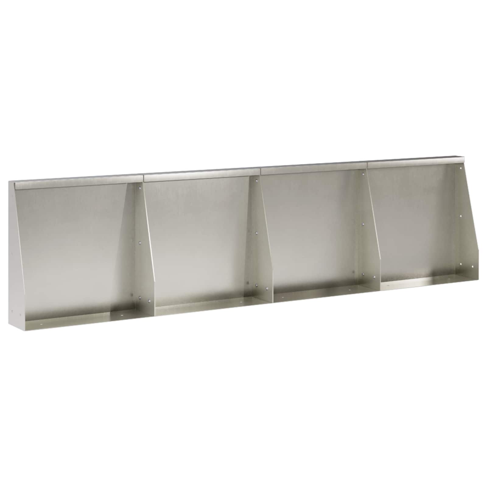 vidaXL Mur oporowy 4 szt. 40 x 12 x 30 cm Stal nierdzewna srebrny