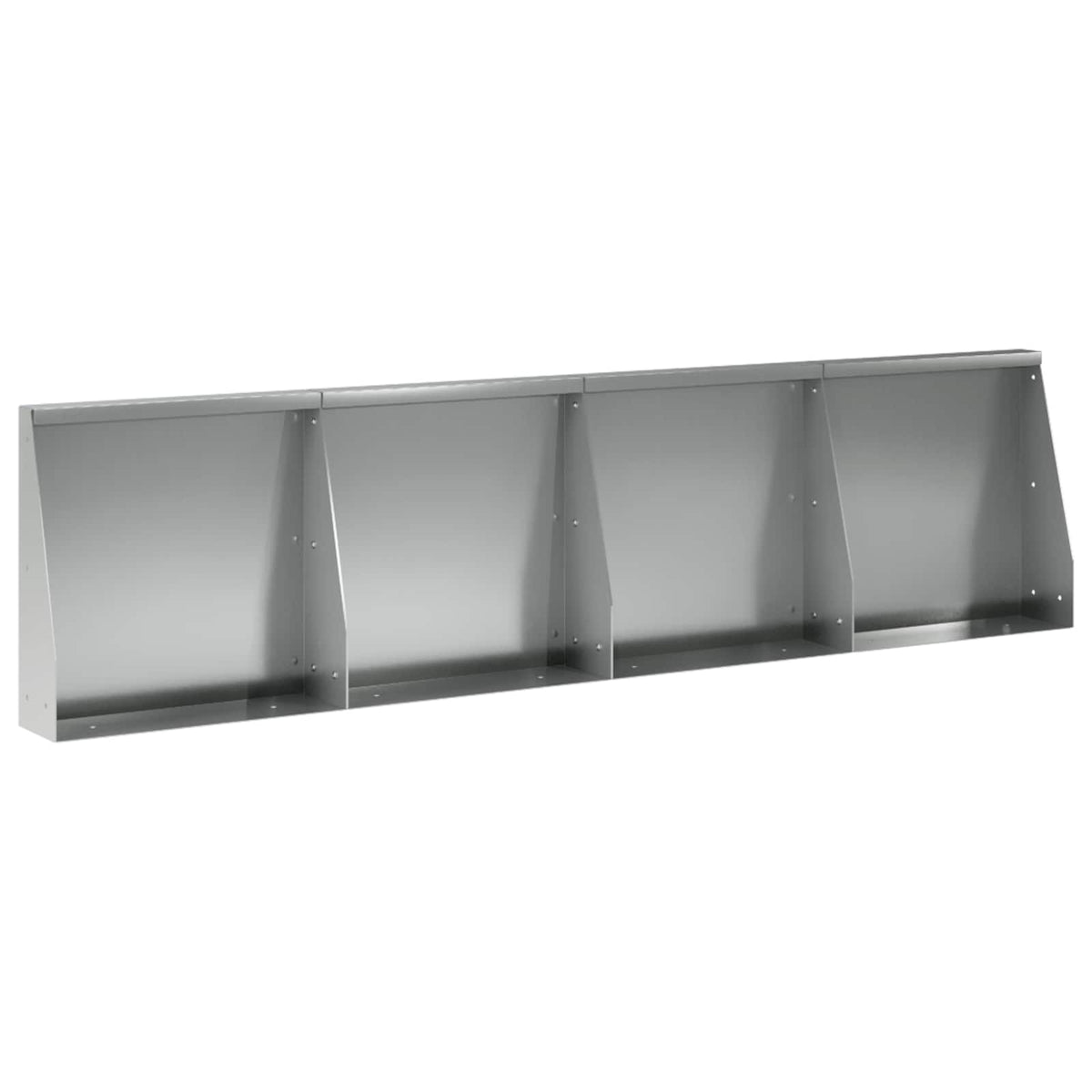 vidaXL Mur oporowy 4 szt. 40 x 12 x 30 cm Stal ocynkowana srebrny