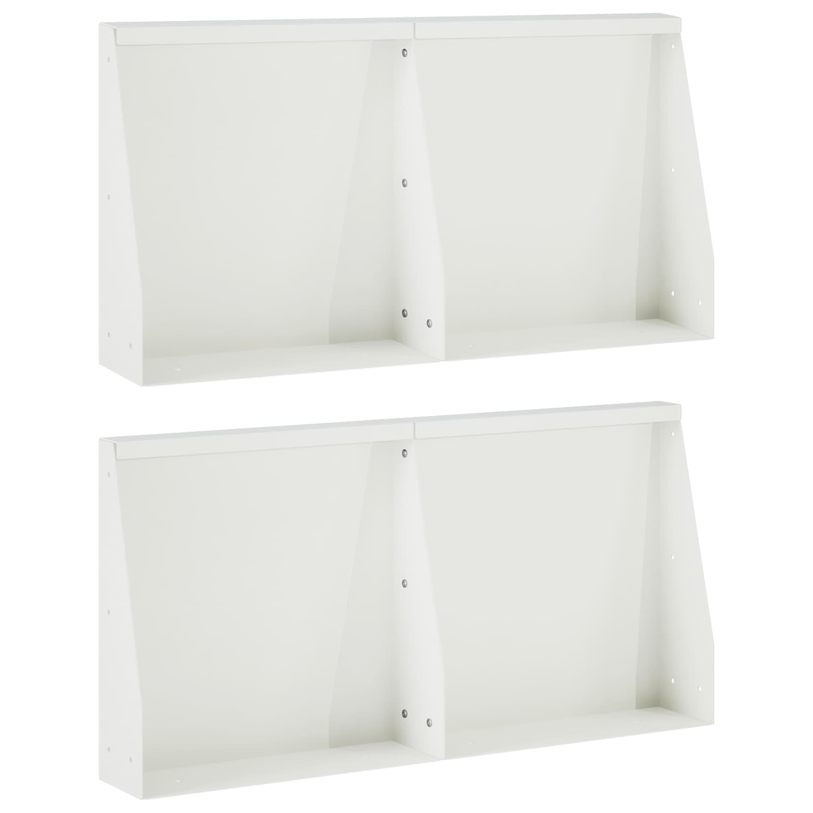 vidaXL Mur oporowy 4 szt. 40 x 12 x 40 cm Stal Biały