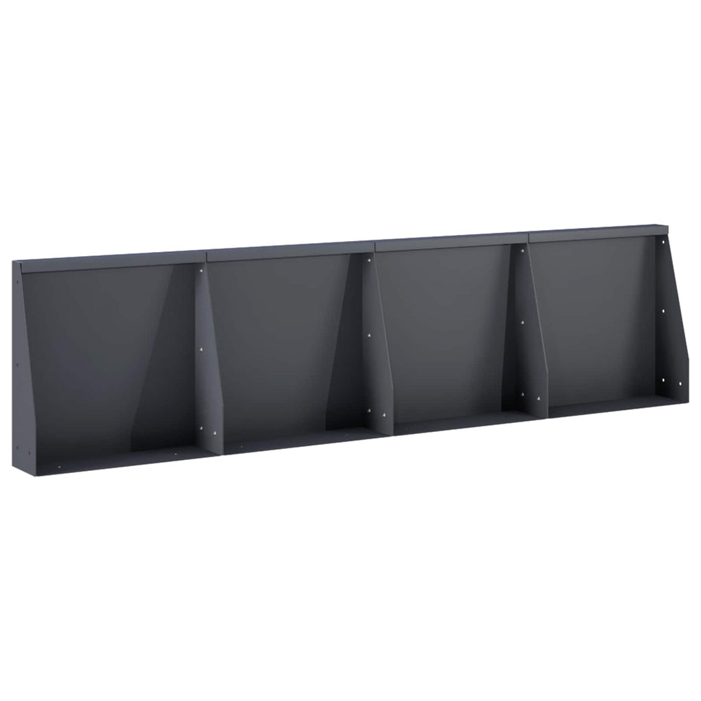 vidaXL Mur oporowy 4 szt. 40 x 12 x 40 cm Stal antracytowy