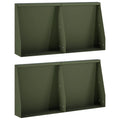 vidaXL Mur oporowy 4 szt. 40 x 12 x 40 cm Stal Oliwkowy zielony