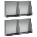 vidaXL Mur oporowy 4 szt. 40 x 12 x 40 cm Stal ocynkowana srebrny