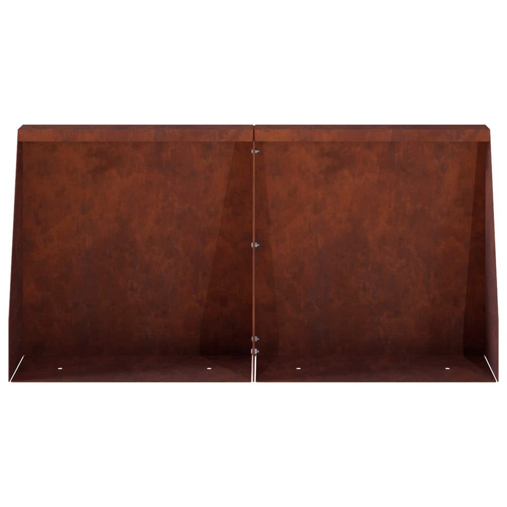 vidaXL Mur oporowy 4 szt. 40 x 12 x 40 cm Stal kortenowska Rdzawy