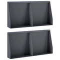vidaXL Mur oporowy 4 szt. 40 x 12 x 50 cm Stal antracytowy