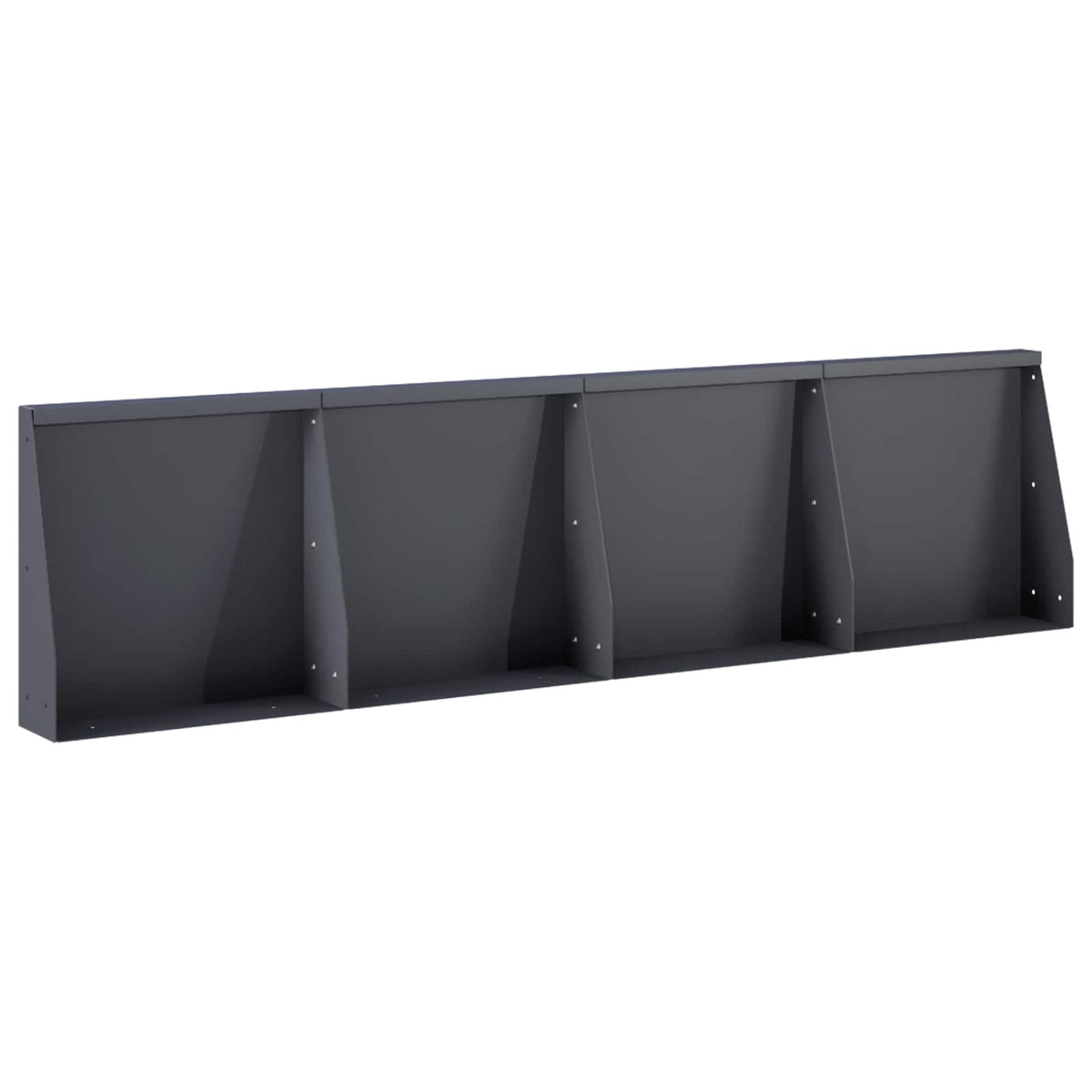 vidaXL Mur oporowy 4 szt. 40 x 12 x 50 cm Stal antracytowy