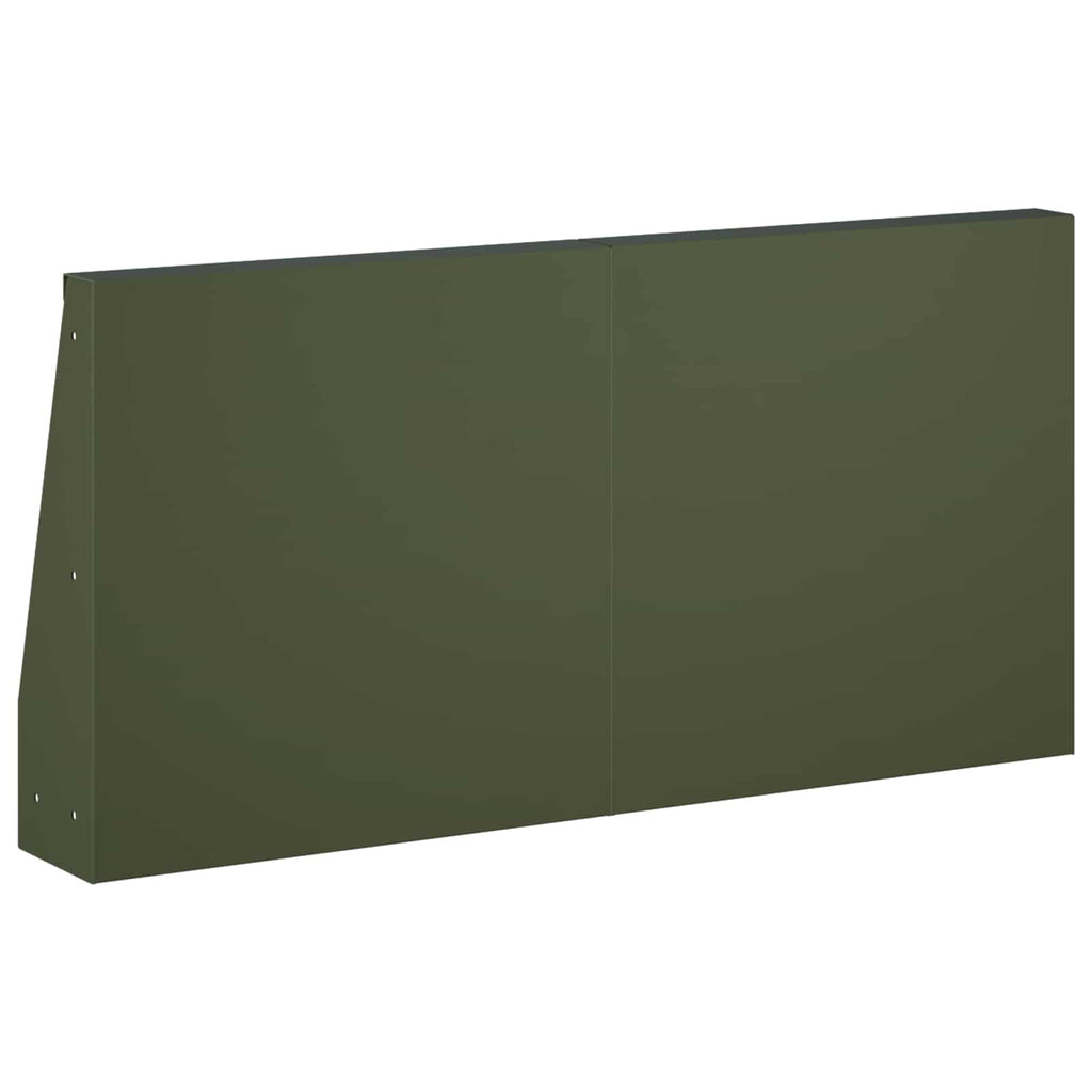 vidaXL Mur oporowy 4 szt. 40 x 12 x 50 cm Stal Oliwkowy zielony